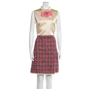 NWOT GUCCI Tweed Knee-length Dress - 46